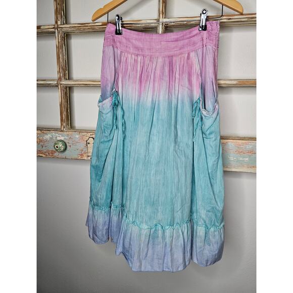 Cynthia Steffe Tye Dye A-Line Silk Cottage/ Fairy Love Shack Skirt Size 2 - Picture 1 of 10